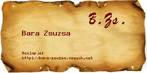 Bara Zsuzsa névjegykártya